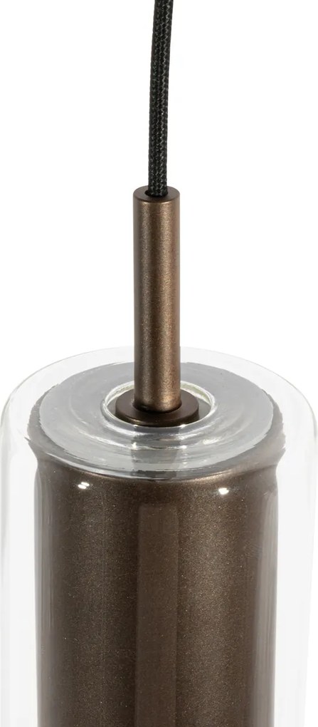 Moderné závesné svietidlo tmavo bronzová pre koľajnicový systém 1-fázový - Iconic Lloyd