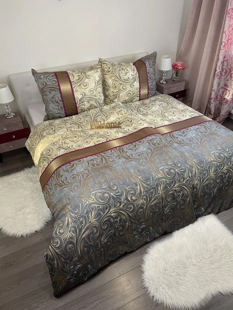Obliečky bavlnené Charlote TiaHome - 1x Vankúš 90x70cm, 1x Paplón 140x220cm
