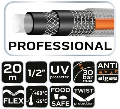 NEO Záhradná hadica PROFESSIONAL 1/2" 20m