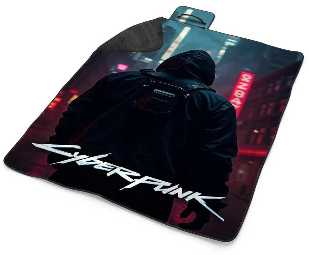 Sablio Plážová deka Cyberpunk 2077 Výhľad na mesto: 200x140 cm