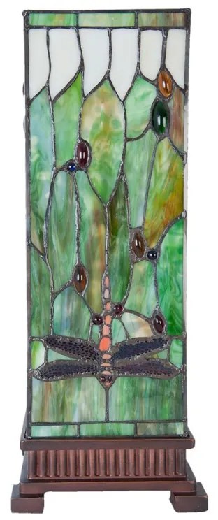 Lampa Tiffany stolová 18*45 MULTICOLOUR GREEN PRISM