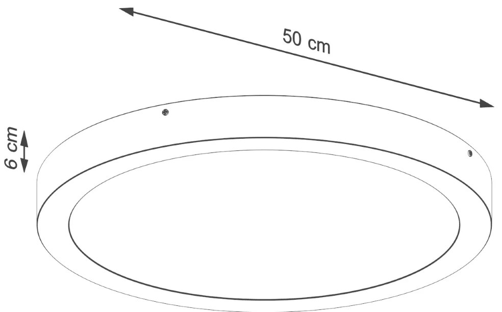 Stropné LED svietidlo Onyx 50, 1x LED 32w, 3000k, b