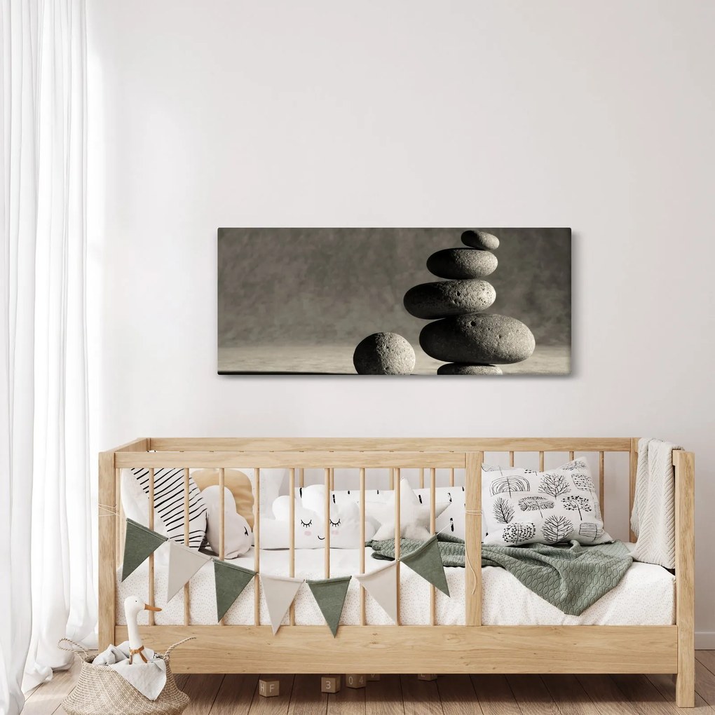 Obraz - Šedé kamene (120x50 cm)