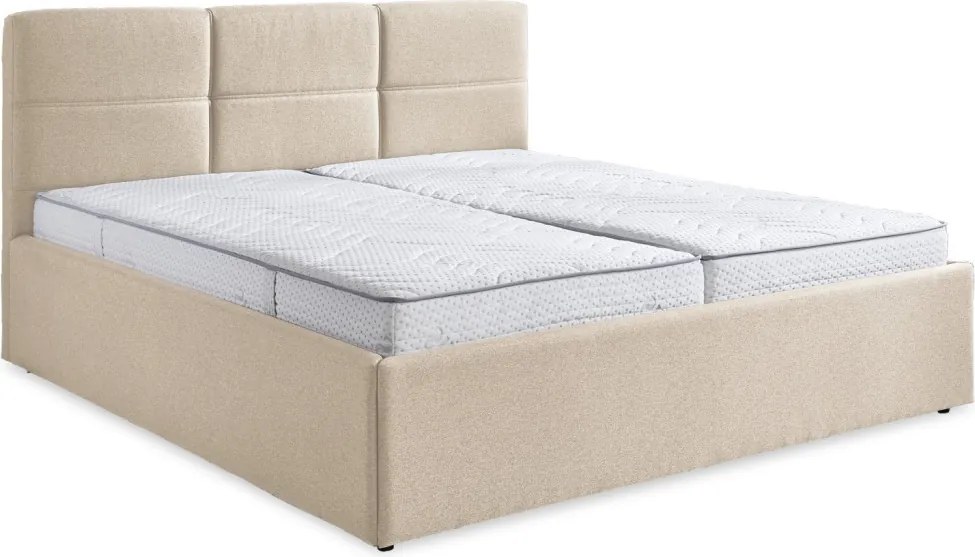 Posteľ Domango 180x200 cm, béžová látka