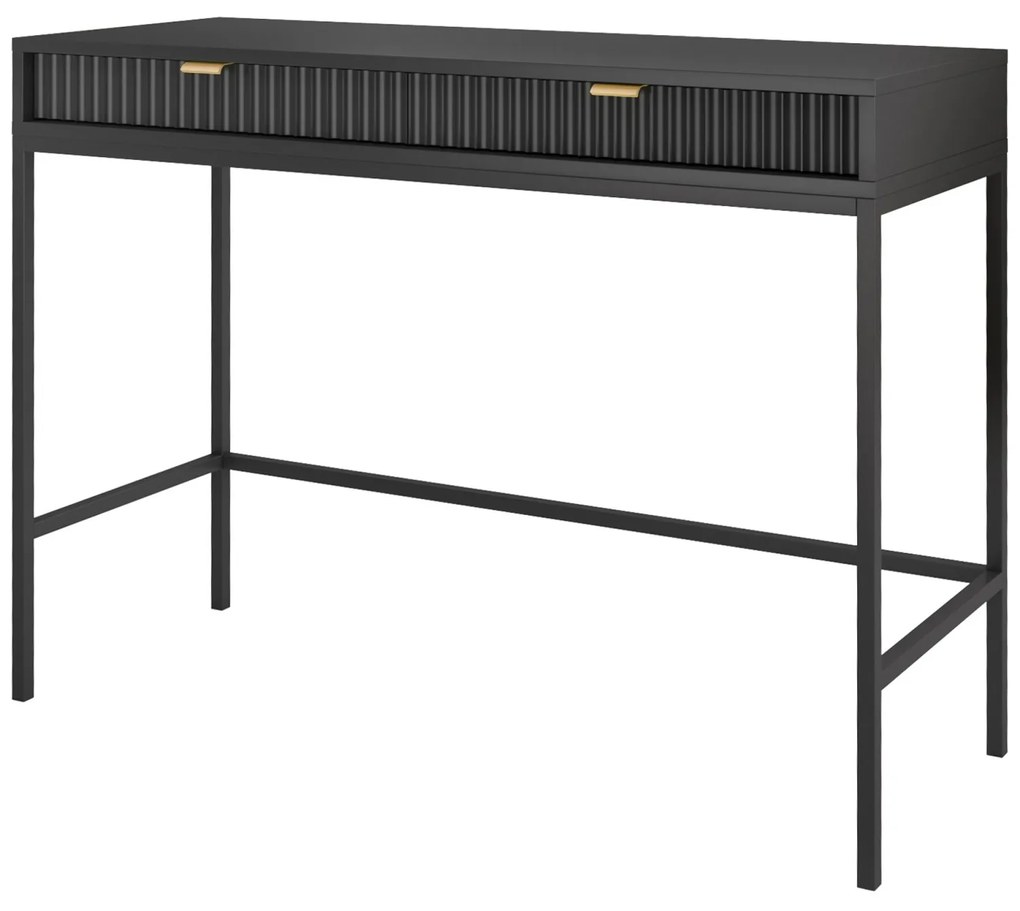 Toaletný stolík Nova 104 cm čierny/čierny rám