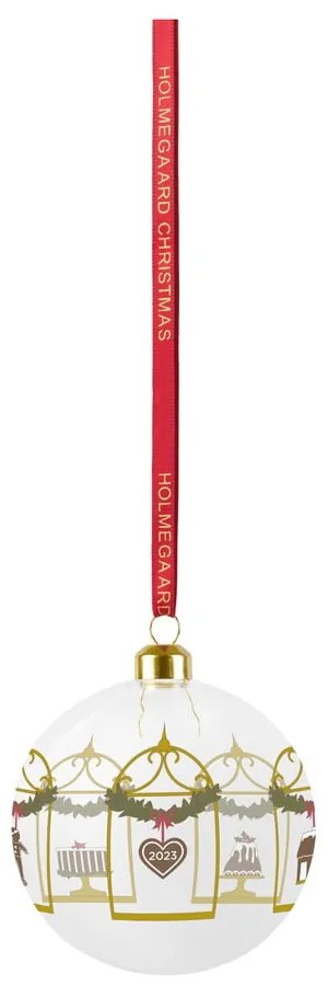 Sklenená ručne fúkaná vianočná ozdoba ø 8 cm Annual Christmas Bauble – Holmegaard