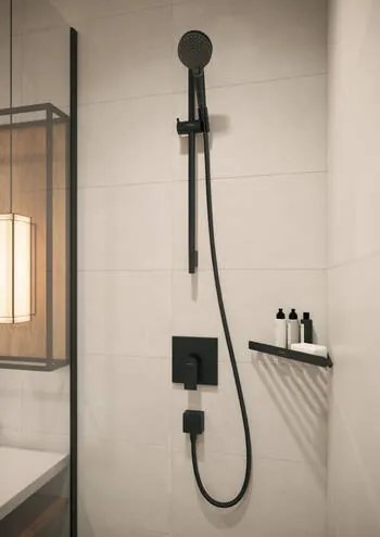 Hansgrohe Vernis Shape, sprchová batéria pod omietku, čierna matná, HAN-71668670