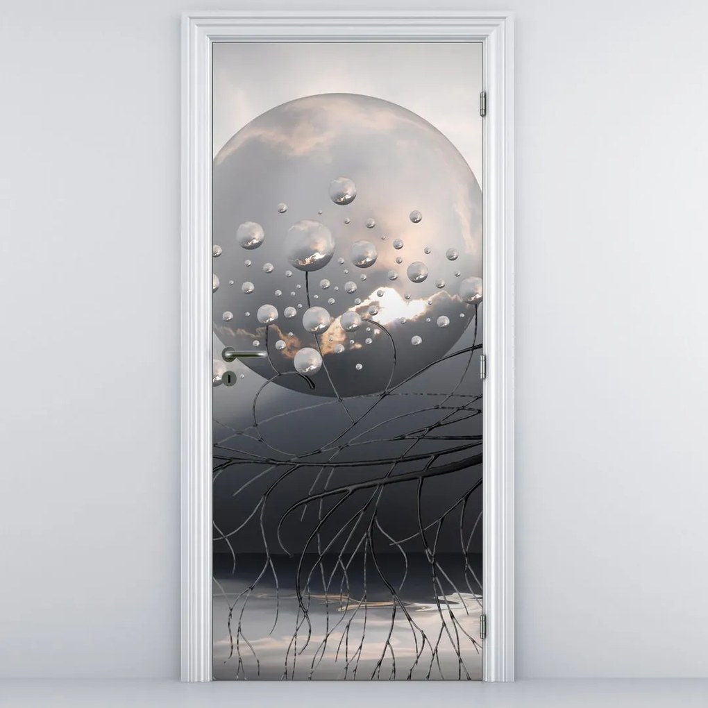 Fototapeta na dvere - Abstraktné gule (95x205cm)