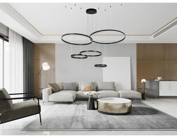 LED Stmievateľný luster na lanku LED/220W/230V 3000-6500K + diaľkové ovládanie