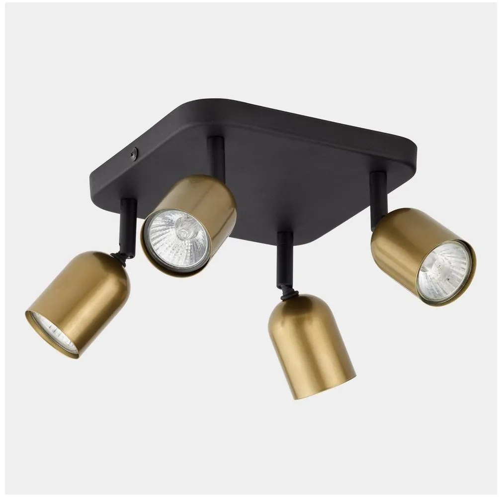 TK Lighting Bodové svietidlo TOP 4xGU10/10W/230V zlatá/čierna 3307