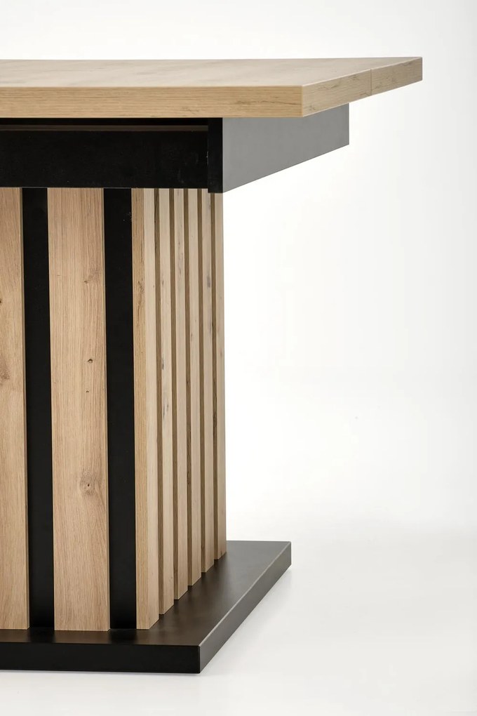 Jedálenský rozkladací stôl Lamello 160/210 cm dub artisan/čierny