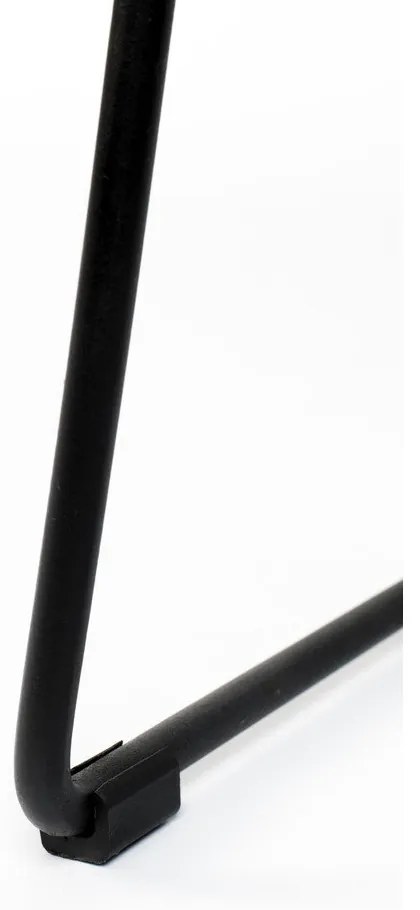 Čierna barová stolička z teakového dreva (výška sedadla 76 cm) Tangle – White Label