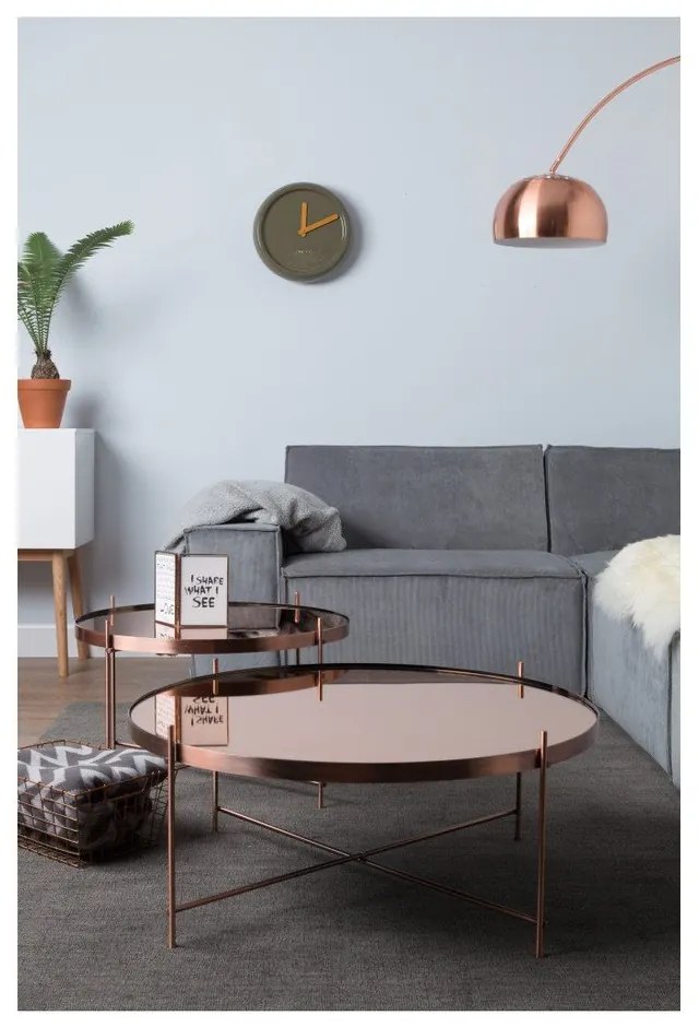 Konferenčný stolík v medenej farbe Zuiver Cupid XXL