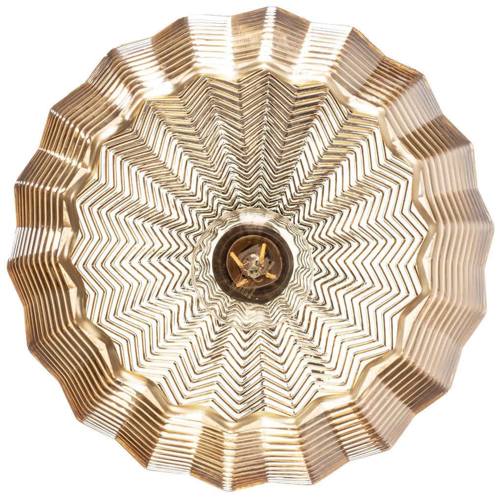 Toolight - Retro sklenená stropná lampa E27 60W APP893-1CP, oranžová, OSW-05695