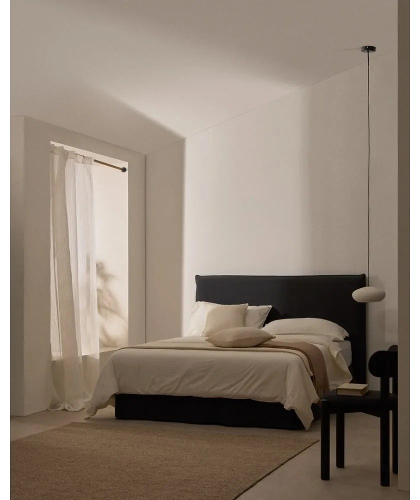 Antracitová čalúnená dvojlôžková posteľ 180x200 cm Jaira – Kave Home