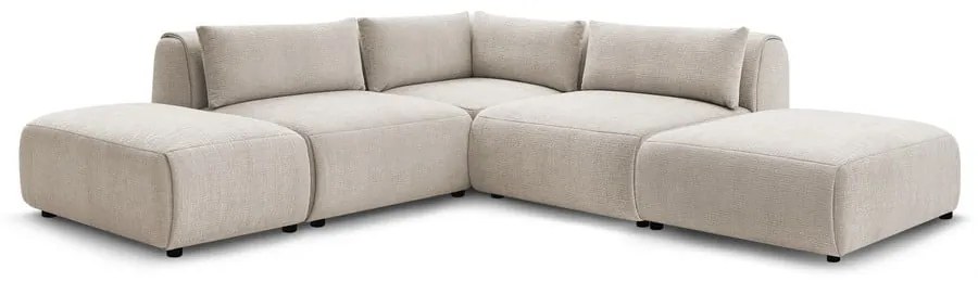 Béžová rohová pohovka (variabilná) Jeanne - Bobochic Paris