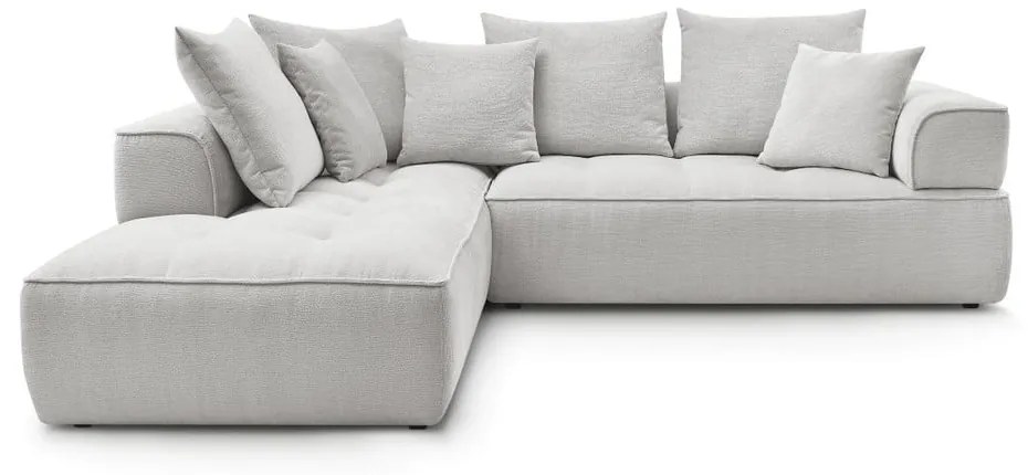 Svetlosivá ženilková rohová pohovka (ľavý roh/do L) Whesley – Bobochic Paris