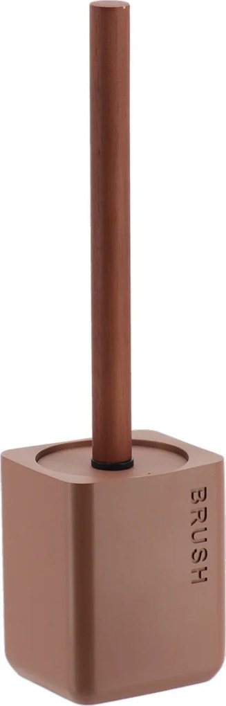 Sada kúpeľňových doplnkov Salva, hnedá/s drevenými prvkami