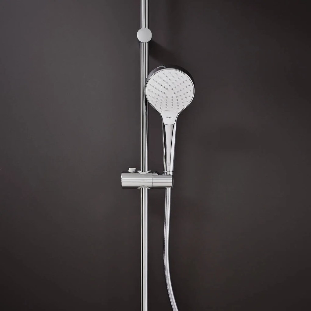 Hansgrohe Croma Select S, ručná sprcha, 3jet, EcoSmart 9 l/min, biela-chrómová, HAN-26803400