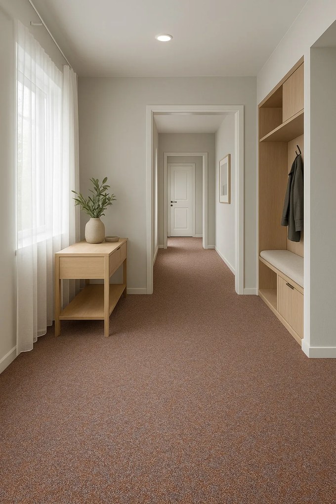 Spoltex, Koberec metráž Rambo 12 béžový, na mieru, šíře 2m,4m, béžová, resine, chodba / predsieň