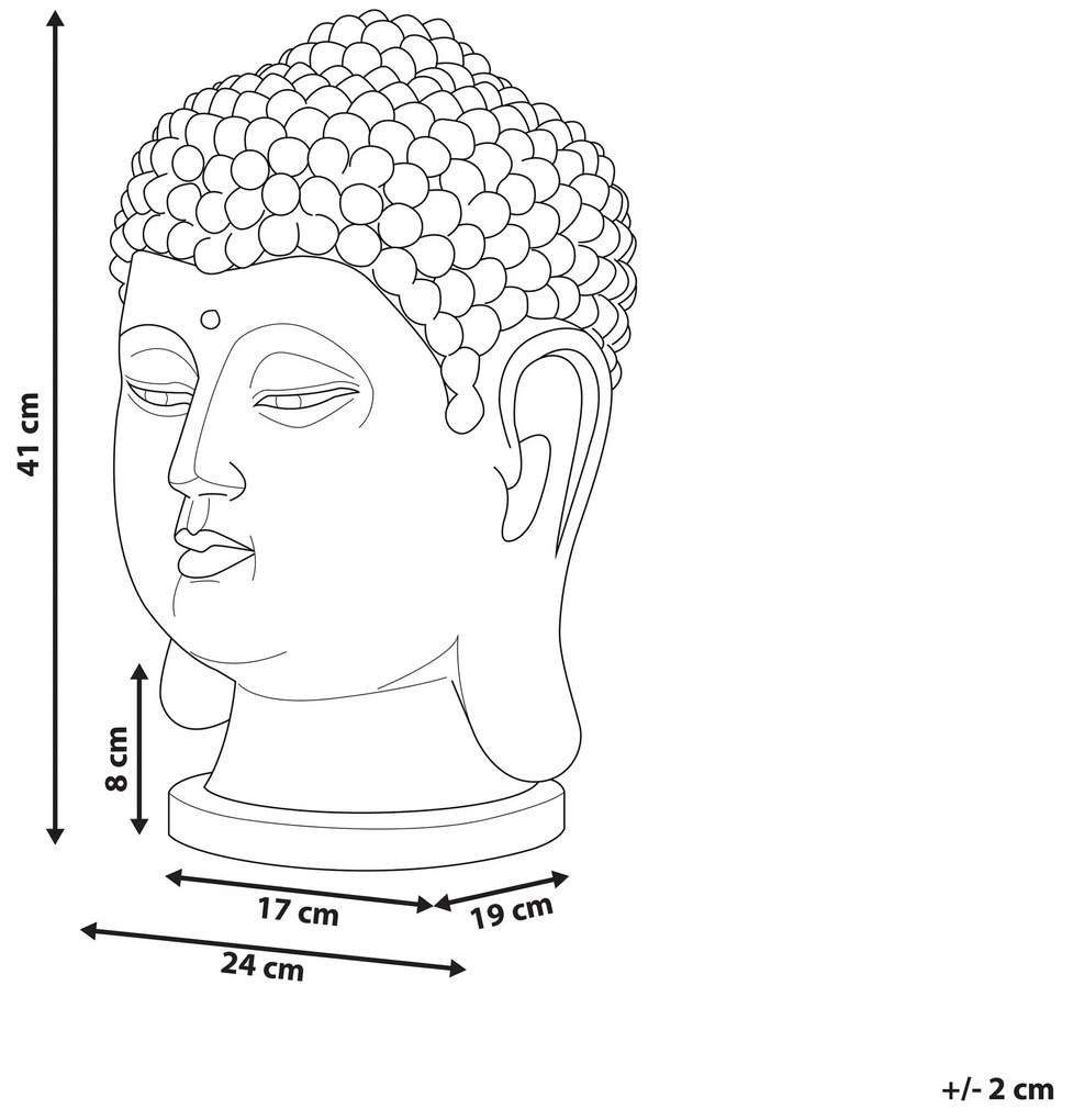 Dekoratívna figúrka zlatá 41 cm BUDDHA Beliani