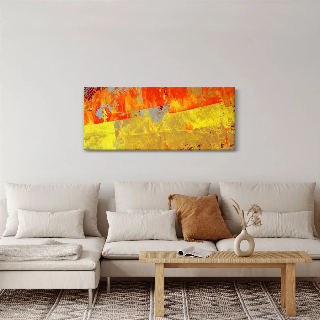 Obraz abstrakcie - maľba (120x50 cm)