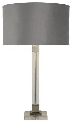 Searchlight EU67521GY - Stolná lampa SCARBOROUGH 1xE27/60W/230V šedá