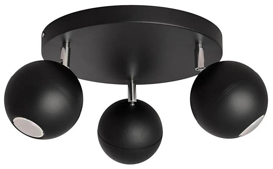 LED Bodové svietidlo MIDWAY 3xGU10/4,8W/230V čierna