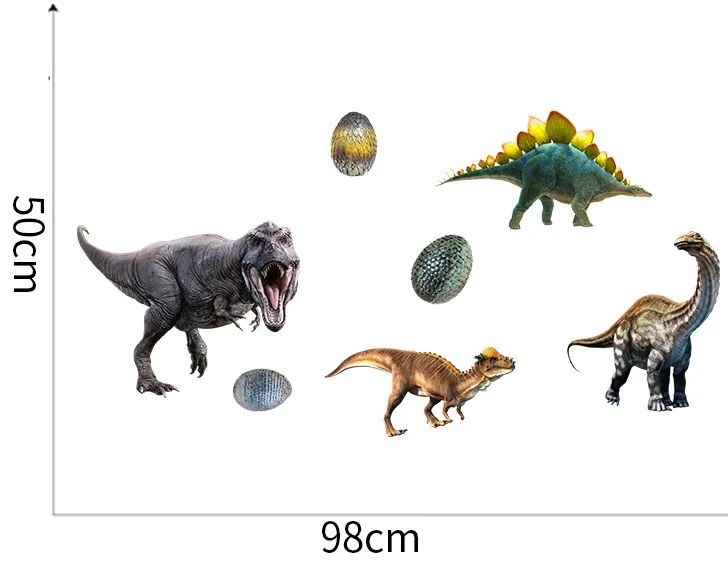 Samolepka na stenu "Dinosaury 7" 98x50cm