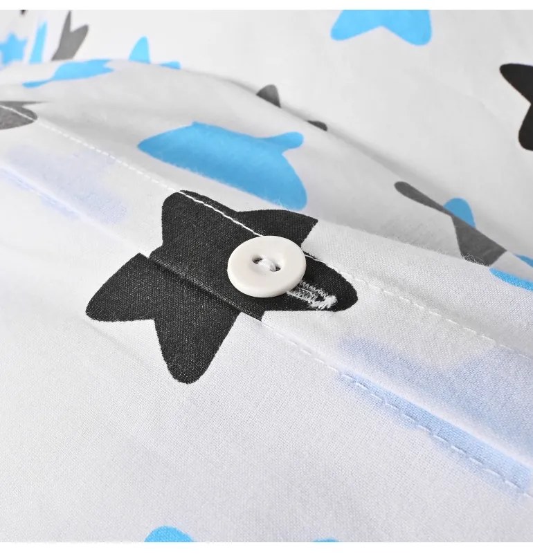 Obliečky bavlnené Hviezdičky modré EMI, Detský set 90x130 + 45x65