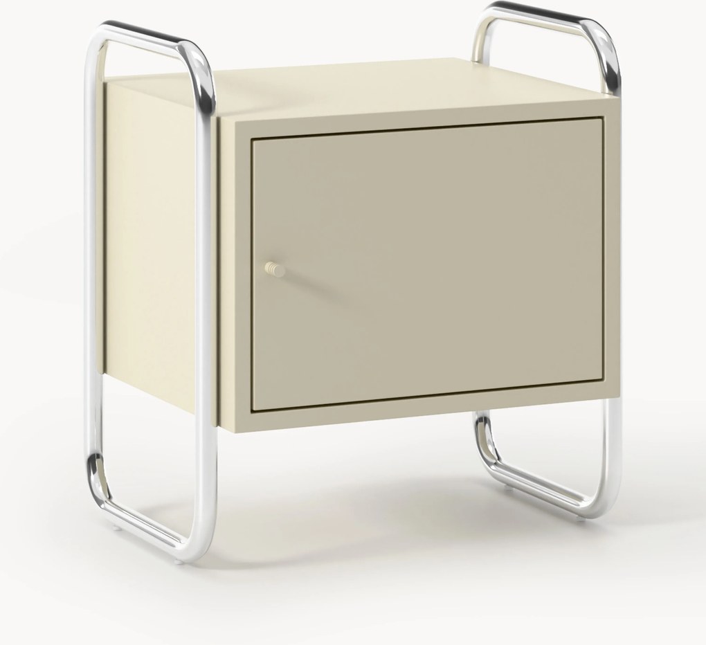 Kovový nočný stolík's ľavostranným alebo pravostranným otváraním Robyn