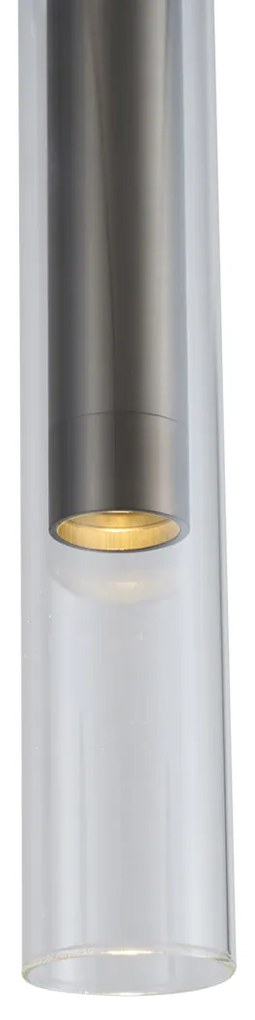 Moderný reflektor Gunmetal s čírym sklom pre 1-fázový koľajnicový systém - Slimline Loyce