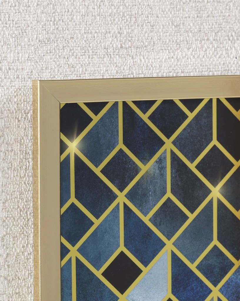 Obraz Geometric 30x40cm gold&amp;navy