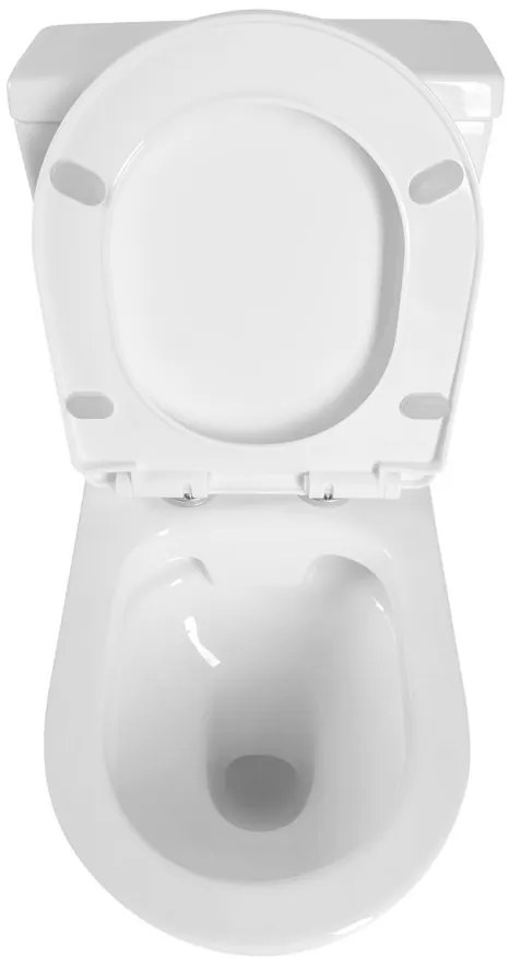 Aqualine Sapho, JALTA RIMLESS WC kombi misa s nádržkou vrátane splachovacej súpravy, spodný/zadný, PB103RW
