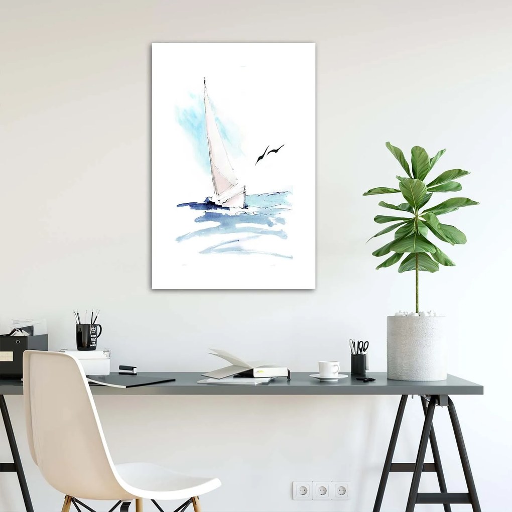 Gario Plagát Jachta na mori Farba rámu: Bez rámu, Rozmery: 30 x 45 cm