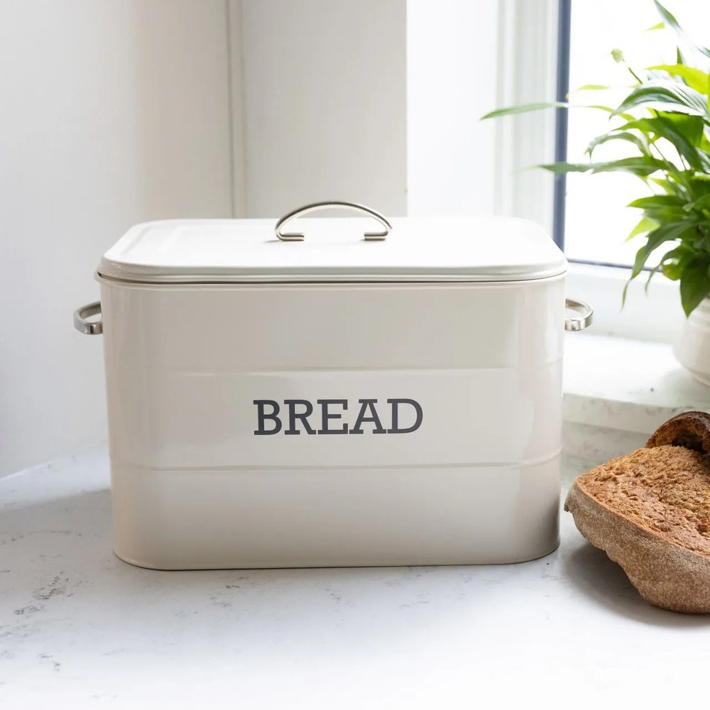 Kitchen Craft Kovový box na pečivo Bread Cream