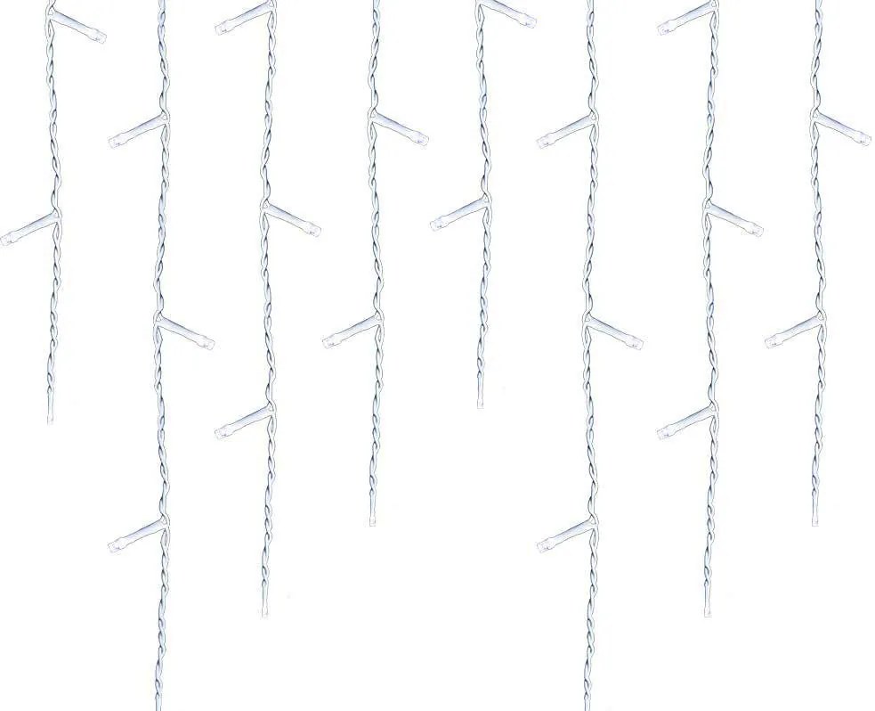 LED svetelná reťaz cencúle v 2 veľkostiach, studená biela- 230 LED