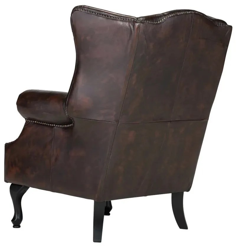 furniture-nabytek.cz - Kreslo ušák Chesterfield Pittsfield z pravej kože, červené