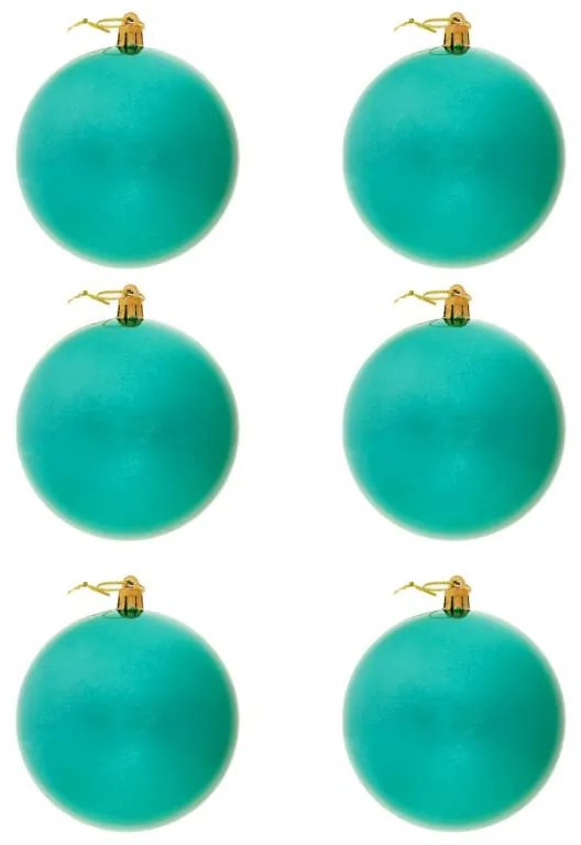 DECOLED Plastová koule, prům. 10 cm, paví zelená, 6x lesklá