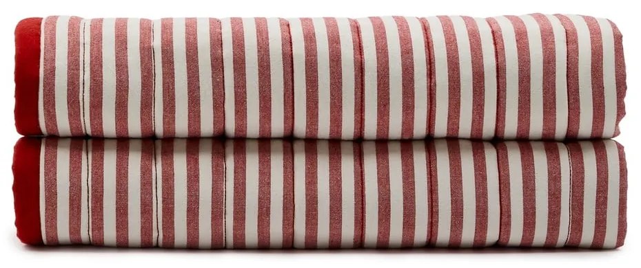 Červený prešívaný pléd z Bio bavlny 180x240 cm Sini – Kave Home