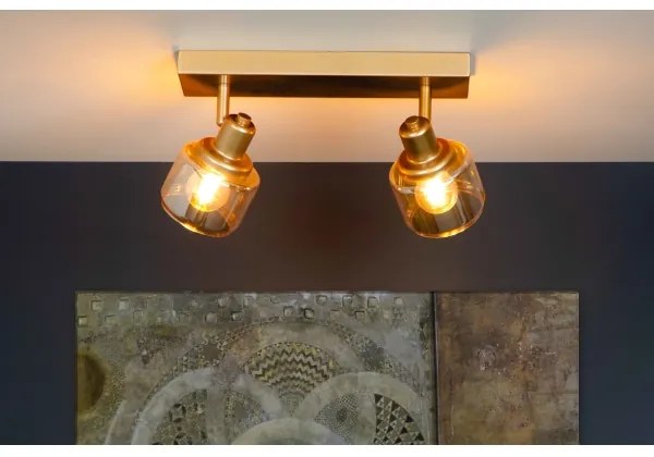 Lucide 77979/02/02 - Bodové svietidlo BJORN 2xE14/40W/230V zlatá