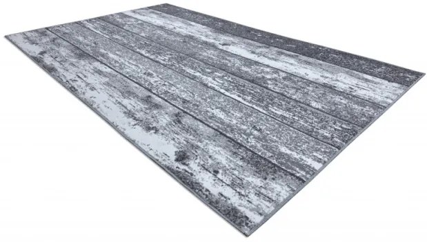 Protišmykový koberec WOOD drevo, dosky - sivý
