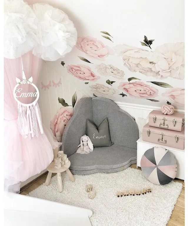 Penová hracia podložka mráčik: svetlosivá