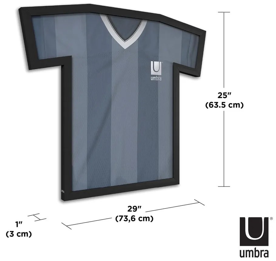 Čierny plastový rámček na stenu 62x72 cm T-Frame – Umbra