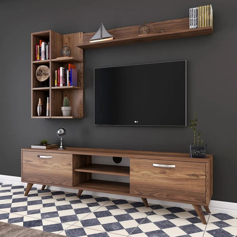 Set TV komody a 2 nástenných políc Wren