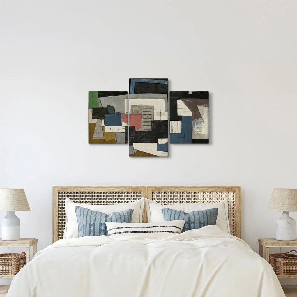 Obraz - Abstrakcia, kubizmus (90x60 cm)