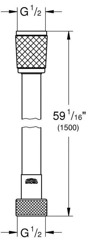 GROHE sprchová hadica Relexaflex, 1500 mm, biela, 28151L01