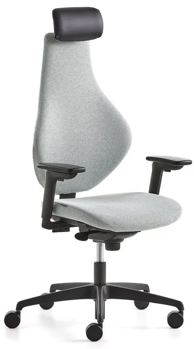 Kancelárska stolička HURRAY, vysoké operadlo, sivozelené