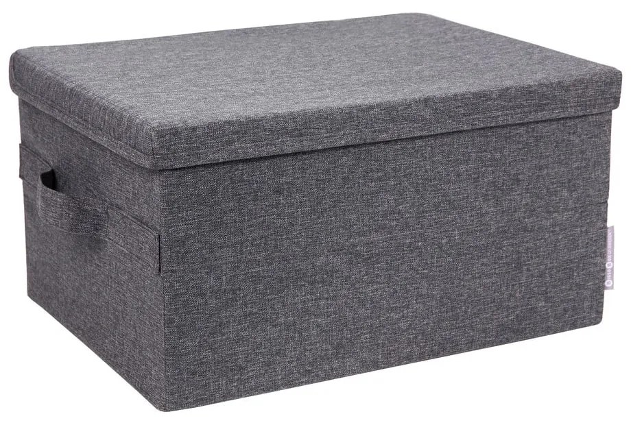 Sivý látkový úložný box s vekom 40x30x22 cm Soft Storage – Bigso