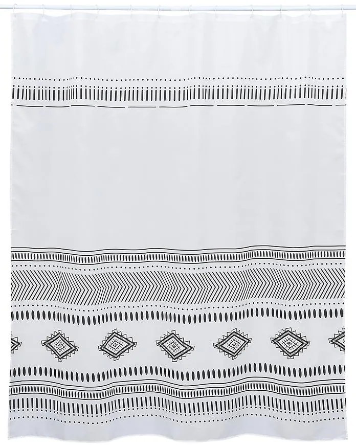 Záves TXT etno čierny/biely 8178